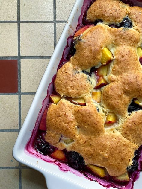 Drop-biscuit peach cobbler | eat. live. travel. write. Blackberry Peach Cobbler, Blackberry Peach, Summer Fruit Desserts, Blackberry Cobbler Recipe, Louisiana Cuisine, Blackberry Recipes, Blackberry Cobbler, Fruit Cobbler, Berry Dessert