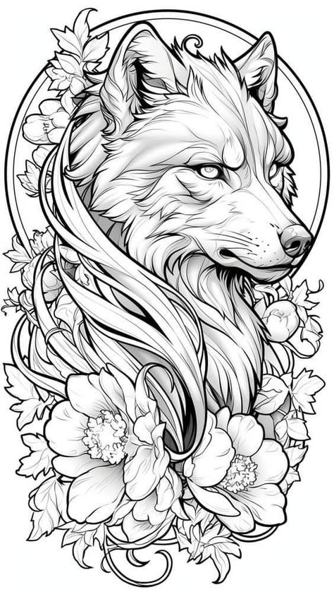 Tattoo ideas 💡💥‼️‼️‼️ Fox And Dragon Tattoo, Dreamcatcher Tattoo Sleeve, Printable Tattoo Designs Stencil, Griffon Tattoo, Line Tattoo Design, Voll Arm-tattoos, Fenrir Tattoo, Gotik Tattoo, 30 Tattoo