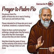 St Padre Pio Prayer Of Healing, Padre Pio Prayer, Rosary Prayers Catholic, Catholic Prayers Daily, St Padre Pio, Healing Prayers, Orthodox Prayers, Lenten Season, Novena Prayers