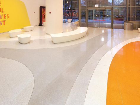 Free Form Designs Meld Research and Patient Care - NCTA Healthcare Interior Design, Flooring Texture, Sustainable Interior Design, Healthcare Architecture, Home Hall Design, Flooring Design, Single Room, Hospital Design, Terrazzo Flooring