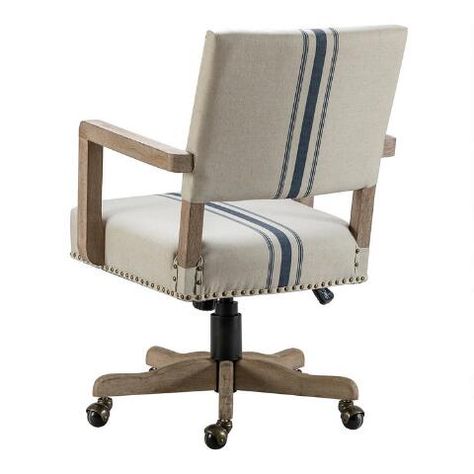 Farmhouse Desk Chair, Natural Wood Office, Modern Farmhouse Desk, Wood Office Chair, Comfort Chair, Upholstered Office Chair, Farmhouse Desk, Wood Office, Swivel Office Chair