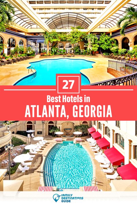 Want to see the best hotels in Atlanta, GA? We’re FamilyDestinationsGuide, and we’re here to help: From incredible luxury hotels and resorts, to nice budget hotels with a view, discover the BEST hotels to stay in Atlanta - so you get memories that last a lifetime! #atlanta #atlantahotels #hotelsinatlanta #besthotelsinatlanta #hotelstostayinatlanta Atlanta Georgia Hotels, Where To Stay In Atlanta Georgia, Atlanta Hotels Luxury, Atlanta Museums, Atlanta Downtown, St Regis Hotel, Savannah Hotels, Atlanta Beltline, Atlanta Hotels