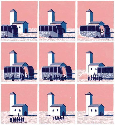 Pilgrims by Jon McNaught Gig Poster, Comic Layout, Bd Comics, Up Book, Comic Panels, Japanese Prints, Comic Artist, Art Plastique, Graphic Novel