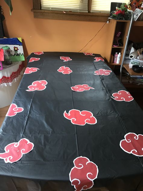 Most store don’t have anime stuff for birthday party, so I decided to make my own. I’m actually proud of the results Diy Anime Birthday Decorations, Itachi Birthday Party Ideas, Naruto Birthday Banner, Akatsuki Birthday Party, Anime Birthday Ideas, Manga Birthday Party, Naruto Birthday Party Decorations, Naruto Party Decorations, Naruto Party Ideas Birthdays