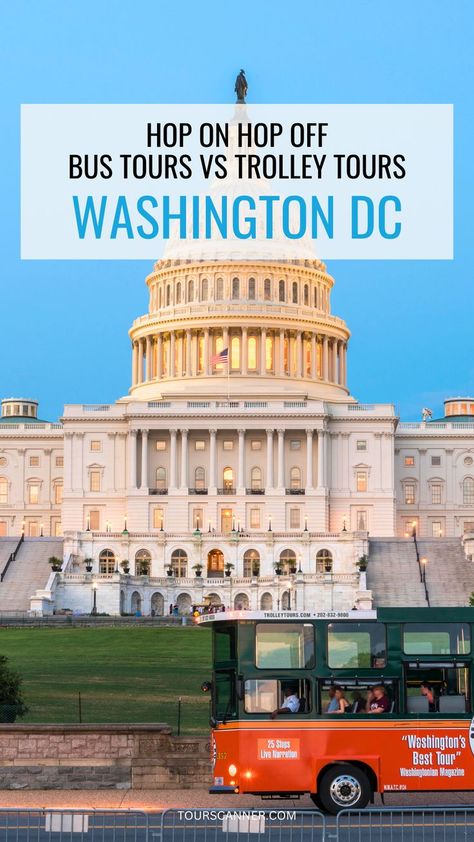 Discover the best way to explore Washington DC with our comparison of Hop on Hop off Washington DC Bus Tours vs Trolley Tours! 🚎 Dive into our blog article to find out which option suits your sightseeing style best and make the most of your DC adventure! 🏛️ #HopOnHopOffWashingtonDC #TrolleyTours #DCSightseeing #ExploreDC Washington Dc Tours, Big Bus, Visiting Washington Dc, I Want To Travel, Old Town, Washington Dc, United States Of America, In Style, Need To Know