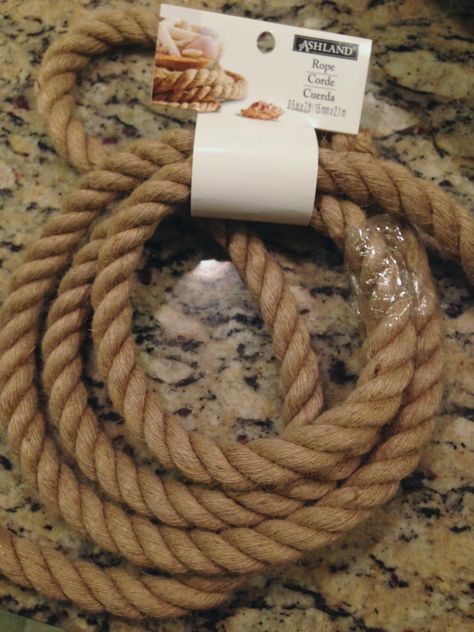 Little Brags: DIY Rope Tie Backs -- Restoration Hardware Inpired Diy Curtain Tie Backs, Curtain Tie Backs Diy, Rope Curtain Tie Back, Rope Tie Backs, Rope Curtain, Rope Tie, Sisal Rope, Diy Cans, Curtain Ties