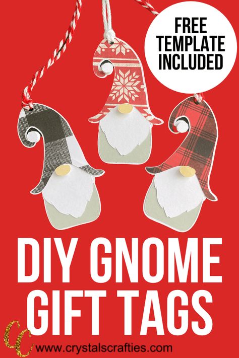 Gnome Gift Tags, Diy Christmas Tags, Christmas Gift Tags Free, Christmas Gift Tags Diy, Diy Gnome, Christmas Gift Tags Handmade, Gnome Gift, Gift Tags Diy, Gifts For Boyfriend