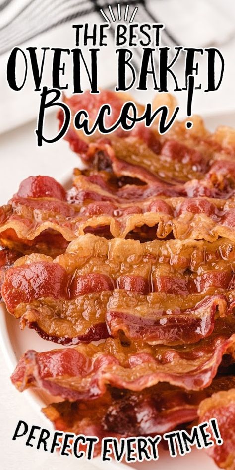 British Dessert Recipes, How To Bake Bacon, Bake Bacon, Oven Cooked Bacon, Perfect Bacon, Oven Baked Bacon, Creamy Pasta Dishes, Bacon In The Oven, Best Oven