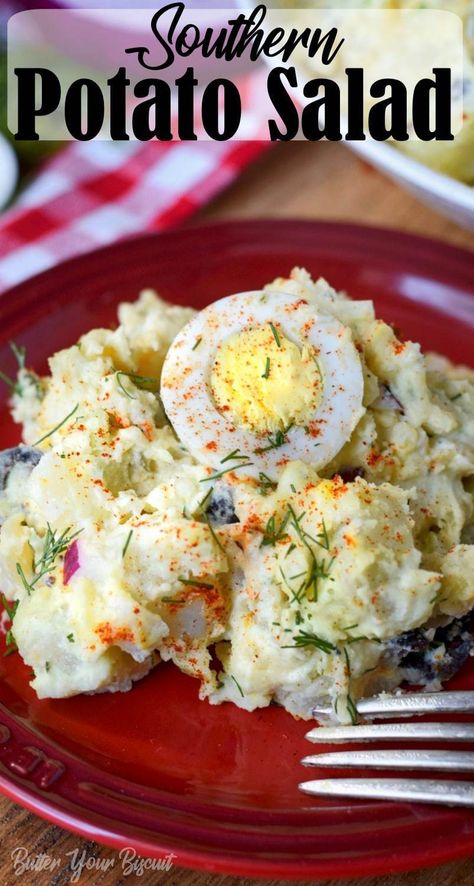 Layered Salads, Protein Salads, Old Fashioned Potato Salad, American Potato Salad, Picnic Side Dishes, Potatoe Salad, Best Potato Salad Recipe, Southern Potato Salad, Red Potato Salad