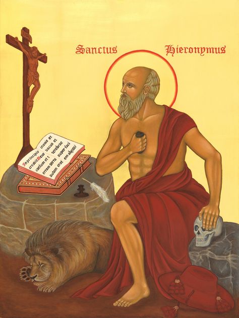 Book Symbol, Lion Symbol, Rocky Desert, Saint Jerome, St Jerome, African Royalty, Religious Images, Orthodox Icons, Rocky Mountain