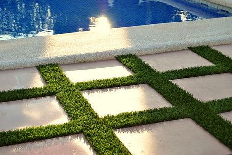 9 Reasons to Install Artificial Grass for Your Swimming Pool Surround Artificial Grass Backyard, Pool Paving, Best Artificial Grass, Pool Shed, Artificial Grass Installation, Residential Pool, Pool Remodel, Artificial Lawn, Backyard Pool Designs