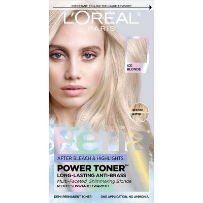 Loreal Paris Feria, Toner For Blonde Hair, Blonde Hair Types, Ice Blonde Hair, Pearl Blonde, Liquid Hair, Demi Permanent, Ice Blonde, Hair Toner