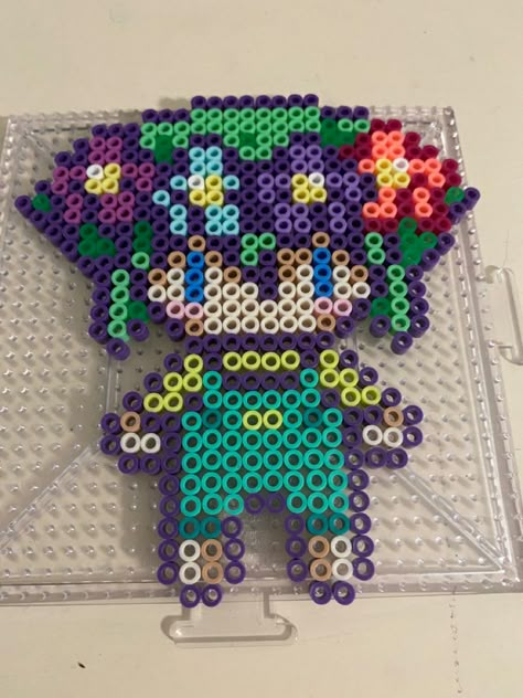 basil from omori made out of perler beads Basil Omori Perler Beads, Perler Bead Patterns Omori, Saiki K Perler Beads, Fuze Tea, Melty Bead Designs, Hamma Beads Ideas, Perler Creations, Pixel Beads, Melty Bead Patterns