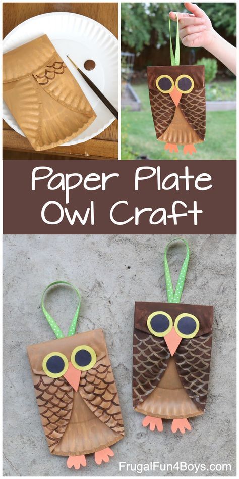 Paper Plate Owl Craft for Kids - Frugal Fun For Boys and Girls Paper Plate Autumn Craft, Owl Craft Kindergarten, How To Make Owls Crafts, November Crafts For Middle School, Owls Crafts For Preschoolers, Autumn Crafts For Kindergarten, Paper Plate Fall Crafts For Kids, Fall Owl Crafts For Kids, Autumn Kids Crafts Ideas