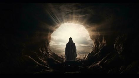 Empty tomb on Easter symbolizes Jesus Christ s resurrection. silhouette concept Christ Tomb, Easter Tomb, The Empty Tomb, Jesus Tomb, Empty Tomb, Riders On The Storm, Supernatural Beings, Tree Saw, The Book Of Mormon