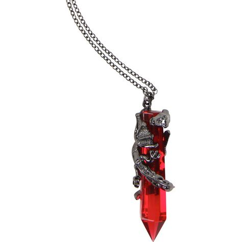 Dragon Crystal Long Necklace Hot Topic ($1) ❤ liked on Polyvore featuring jewelry, necklaces, crystal necklace, pendant necklace, chain necklaces, red necklace and red chain necklace Red Pendant Necklace, Dragon Crystal, Red Crystal Necklace, Multi Pendant, Spike Necklace, Wrapped Crystal, Wrap Necklace, Red Pendants, Magical Jewelry