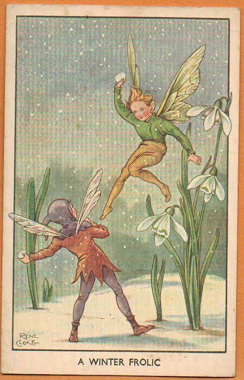 a winter frolic - Rene Cloke Margaret Tarrant, Fairy Paintings, Fairy Folk, Fairies Dancing, Fairy Images, Fairy Illustration, Wee Folk, Fairy Pictures, Cicely Mary Barker