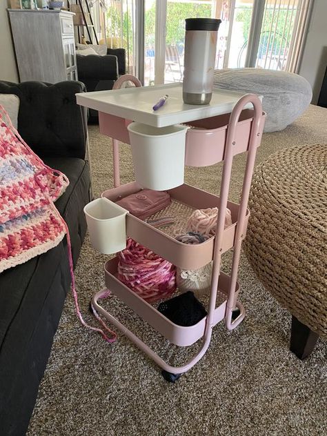 3 Tier Rolling Storage Cart by Top Notch | JOANN 3 Tier Rolling Cart Ideas, Rolling Cart Ideas, Metal Cart, Cart Ideas, Rolling Storage Cart, Big Basket, Creative Organization, Ranch Farm, Rolling Storage