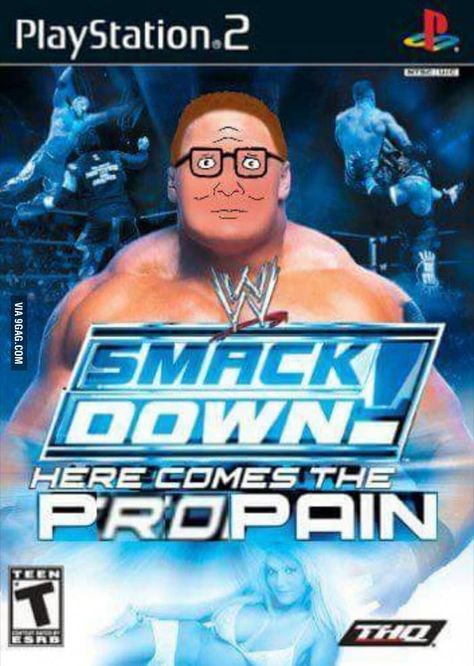 Dank hill - 9GAG Wwe Game Download, Wrestling Games, Amazon List, Wwe Game, Wrestling Videos, Wwe Smackdown, Ps2 Games, Video Game Systems, First Blood