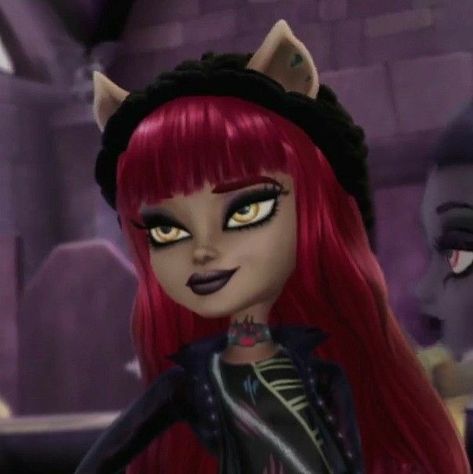 Monster High Red Hair, Pink Hair Pfp Cartoon, Red Hair Costume, Monster High Icon, Characters With Red Hair, Wolf Makeup, Red Hair Halloween Costumes, Howleen Wolf, Monster H