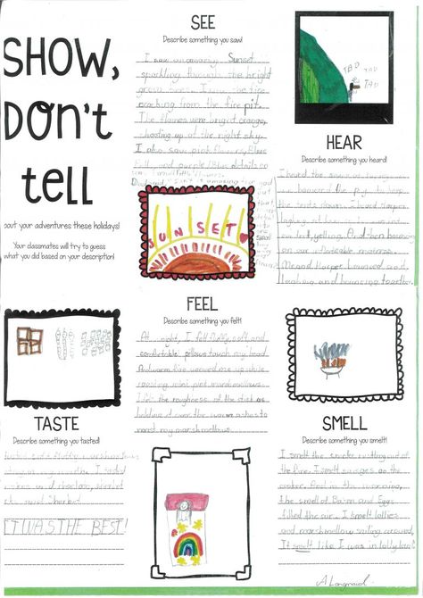 How To Teach Students, Recount Writing, Show Don't Tell, Show Dont Tell, Writing Samples, Holiday Writing, Literacy Games, Teaching Students, Teaching Language Arts