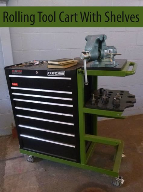 Convenient way to keep your tools handy. Custom Tool Boxes Homemade, Custom Tool Boxes, Tool Carts, Rolling Tool Box, Welding Shop, Welding Cart, Garage Tool Storage, Tool Cart, Tool Box Organization