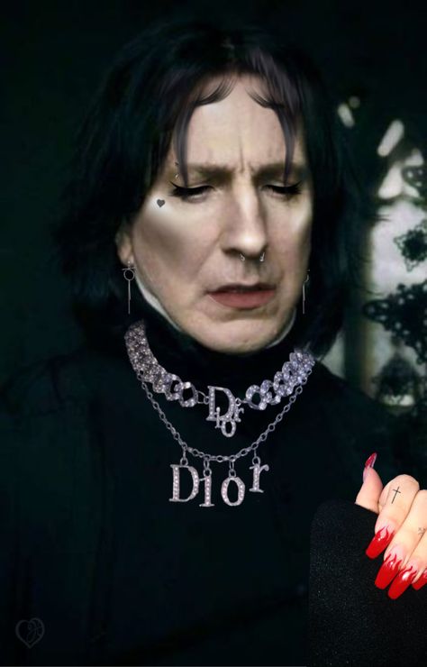 Oh I feel JUDGED! This look is giving and I am living. Okay miss girl! #severus #snape #harrypotter #dankmemes #acrylics #materialgirl #slay Miss Girl, Severus Snape