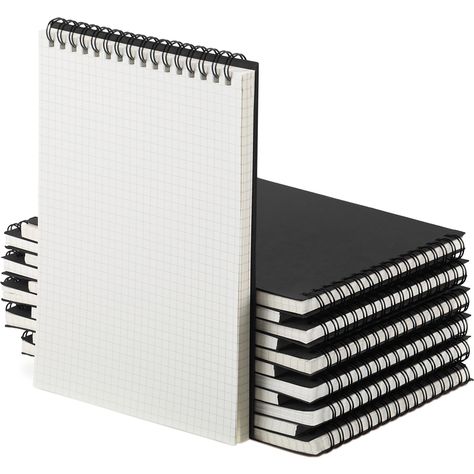 PRICES MAY VARY. Package Contains: you will receive 2 pack top bound graph paper notebook, grid double-sided paper, 140 pages/ 70 sheets per book, A5 size of 5.8 x 8.3 inches/ 14.8 x 21 cm, slip effortlessly into backpacks, bags, allowing you to easily carry to a classroom, library, office, or your favorite creative space Reliable Material: the spiral graph paper notebook are made of 80gsm graph paper, quality beige eye protection paper is smooth, it is comfortable to write, and is not easy to f Notebook Grid, Paper Spiral, Pages For Writing, Small Sketchbook, Graph Paper Notebook, Library Office, Memo Notepad, Study Stationery, Grid Notebook