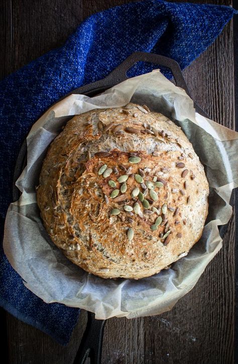 Seeded Oat Bread, Dakota Bread, Pumpkin Seed Bread, Parchment Paper Recipes, Sunflower Seed Bread, Hearty Bread, Bread Recepies, Seeded Bread, Seeded Bread Recipes