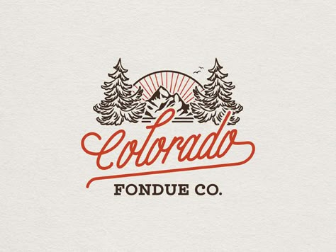 Colorado Logo Design, Colorado Logo, Mountains Shirt, Identity Design Inspiration, Visual Identity Design, Badge Design, Retro Logo, Typography Logo, Logo Sticker