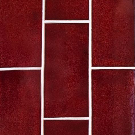 Go bold with a deep red 😍 4x8 Subway Tile - 928 Oxblood #101WaysToUseSubwayTile Red Subway Tile, White Kitchen Stools, Subway Tile Colors, White Subway Tile Kitchen, Subway Tile Patterns, Subway Tile Backsplash Kitchen, Mercury Mosaics, Red Tiles, White Subway Tiles