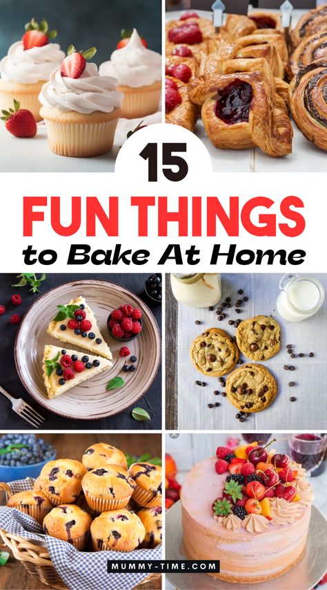 Let’s get baking! 🎂🌟 Explore fun things to bake at home, from soft cookies to fluffy cakes. Whether you’re looking for a simple treat or something special, this list has you covered. Save this pin for your next baking spree! 📌🍰 Fun Things To Bake At Home, Fun Treats To Make With Kids, Fun Things To Bake With Kids, Things To Bake At Home, Fun Things To Bake, Things To Bake, Baking Aesthetic, Pumpkin Spice Donut, Baking Projects