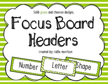 Focus Board Headers FREEBIE! Free Focus Wall Printables, Focus Wall Preschool Printables Free, Preschool Focus Wall Printables Free, Weekly Focus Board Preschool, Focus Board Preschool, Teaching Decor, Boarders For Bulletin Boards, Focus Walls, Circle Time Board