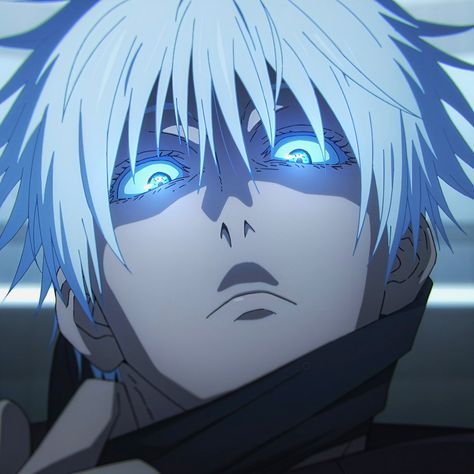 Gojo Satoru, White Hair, Jujutsu Kaisen, Anime Character, Blue Eyes, Jujutsu, Gif, Anime, Hair