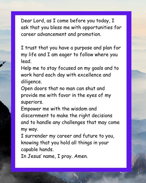 Start your career journey with a prayer - asking God to provide you with the opportunities you need to advance. Take action today and upgrade your career prospects. Ask God to lead you down the right path and give you the tools and resources necessary to get promoted. #prayerpromotion #takeaction Prayer For Success, Humble Heart, Ask God, I Never Lose, Put In The Work, Prayer For Protection, Show Me The Way, Career Choices, Good Prayers