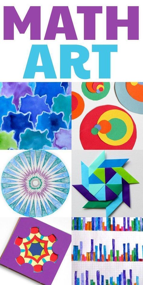 Cool math art projects for kids. Home or classroom. Clever ideas here. Math Art Projects For Kids, Math College, Math Art Projects, Art And Math, Arts Integration, Cool Math, Math Projects, Homeschool Art, Math Art