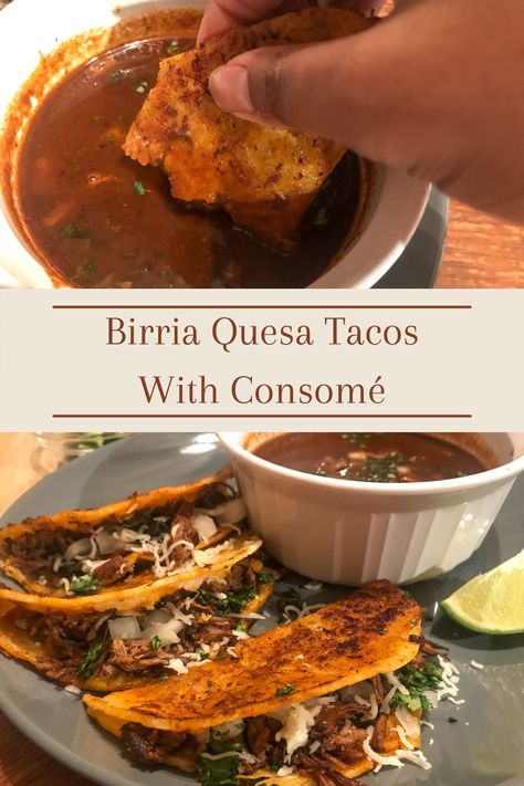 Quesa Tacos Recipe, Best Birria Recipe, Quesa Tacos, Beef Birria Recipe, Types Of Tacos, Cream Cheese Bread, Beef Tacos, Chef Inspiration, Fast Easy Meals