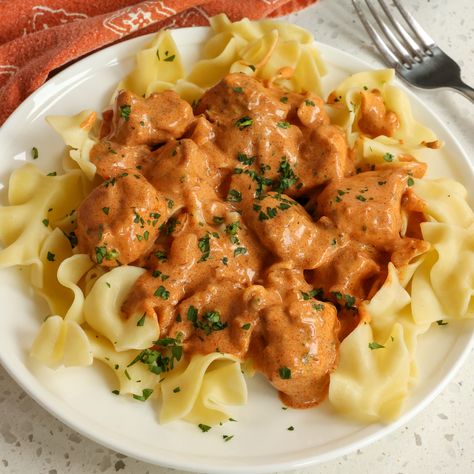 Easy Chicken Paprikash, Chicken Breaded, Lightly Breaded Chicken, Hungarian Chicken Paprikash, Sweet Potato Cornbread, Small Town Woman, Hungarian Paprika, Chicken Paprikash, Paprika Sauce