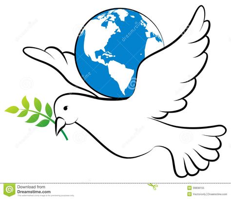 Illustration about Vector illustration of peace dove holding globe. Illustration of design, christian, graphic - 39838155 Peace Sign Drawing, Peace Drawing, Harmony Day, Dove Pictures, Peace Illustration, Peace Dove, Pinturas Disney, World Peace, Art Quilts