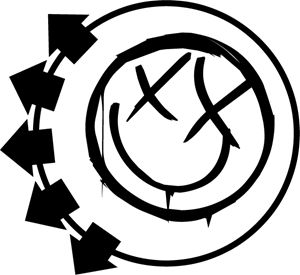 Blink 182 Logo Tattoo, Blink 182 Art, Blink 182 Smiley, Blink 182 Tattoo, Blink 182 Logo, Rock Band Logos, Computerized Embroidery, Music Tattoos, Band Tattoo