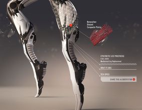 The Cybernetic Leg Prosthesis is a common mechanic augmentation used widely from the 2020s to... Cybernetic Leg, Robotic Prosthetics, Leg Prosthesis, Orthotics And Prosthetics, Prosthetic Leg, Arte Robot, Future Tech, Robot Design, Robots Concept