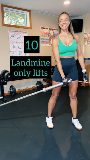 Landmine Back Exercises, Landline Exercises, Landmine Workout, Barbell Workout For Women, Landmine Exercises, Barbell Exercises, Ballet Barre Workout, Full Body Kettlebell Workout, Gym Workout Plan For Women