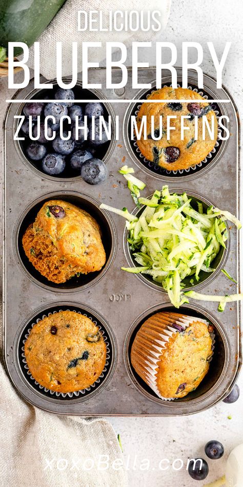 image of blueberry zucchini muffins. Feel Good Zucchini Muffins Pinch Of Yum, Ww Zucchini Muffins, Applesauce Zucchini Muffins, Zucchini Blueberry Muffins, Muffins Made With Applesauce, Muffin Blueberry, Blw Ideas, Blueberry Zucchini Muffins, Zucchini Muffin Recipe