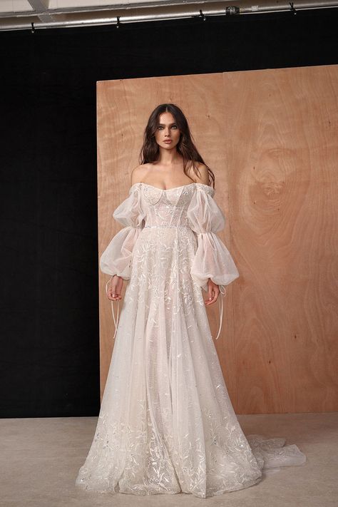 Galia Lahav Bridal, Off Shoulder Wedding Dress, Galia Lahav, Dream Wedding Ideas Dresses, 2016 Trends, Lace Bridal Gown, Bridal Fashion Week, Wedding Dress Trends, Long Sleeve Wedding