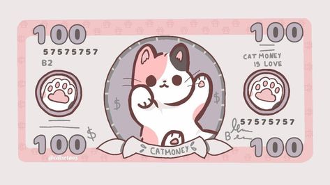 Cat Money, Money, Pink