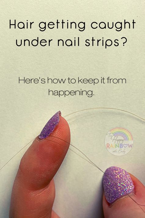 Prevent hair from getting caught under nail polish strips Color Street Nail Strengthener, Nail Wrap Ideas, Color Street Nail Ideas, Color Street Hacks, Dashing Diva Gel Strips Ideas, Semi Cured Gel Nail Strips, Colorstreet Mixed Mani Ideas, Nail Wraps Best, Color Street Nails Combos