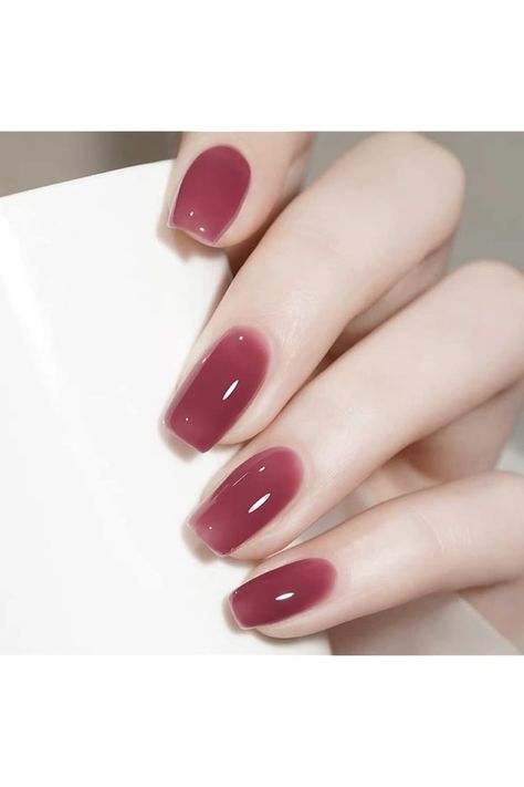 Vishine DUO Jelly Red Gel Polish - 2 Pcs 15ml Wine Red Burgundy Translucent Gel Nail Polish Soak Off UV Gel Polish Clear Neutral Color Nail Gel Nail Art Manicure at Home 0.51 Fl Oz Duo Color Nails, Jelly Red Nails, Gell Nails, Red Gel Polish, Wine Nails, Jelly Nails, Manicure At Home, Red Burgundy, Nail Gel