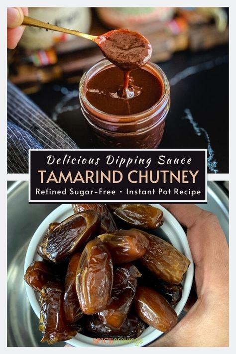 Indian Dipping Sauce, Tamarind Chicken, Tamarind Date Chutney, Tamarind Recipes, Indian Sauces, Easy Indian Dessert, Animal Treats, Tamarind Sauce, Bites Recipes