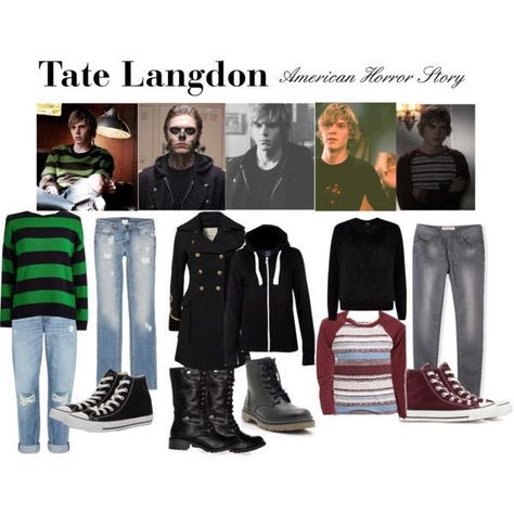 American Horror Story Inspired Outfits, Ahs Clothes Aesthetic, Evan Peters Inspired Outfits, Tate Outfits Ahs, Tate Langdon Aesthetic Outfit, Tate American Horror Story Costume, Tate Langdon Clothes, Tate Langdon Inspired Outfits, Tate Langdon Style