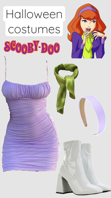 #daphne #halloweencostume Scooby Doo Disfraz, Daphne Halloween Costume, Tinkerbell Halloween Costume, Daphne Scooby Doo, Velma Costume, Scooby Doo Costumes, Daphne Scooby Doo Costume, Badass Halloween Costumes, Daphne Costume